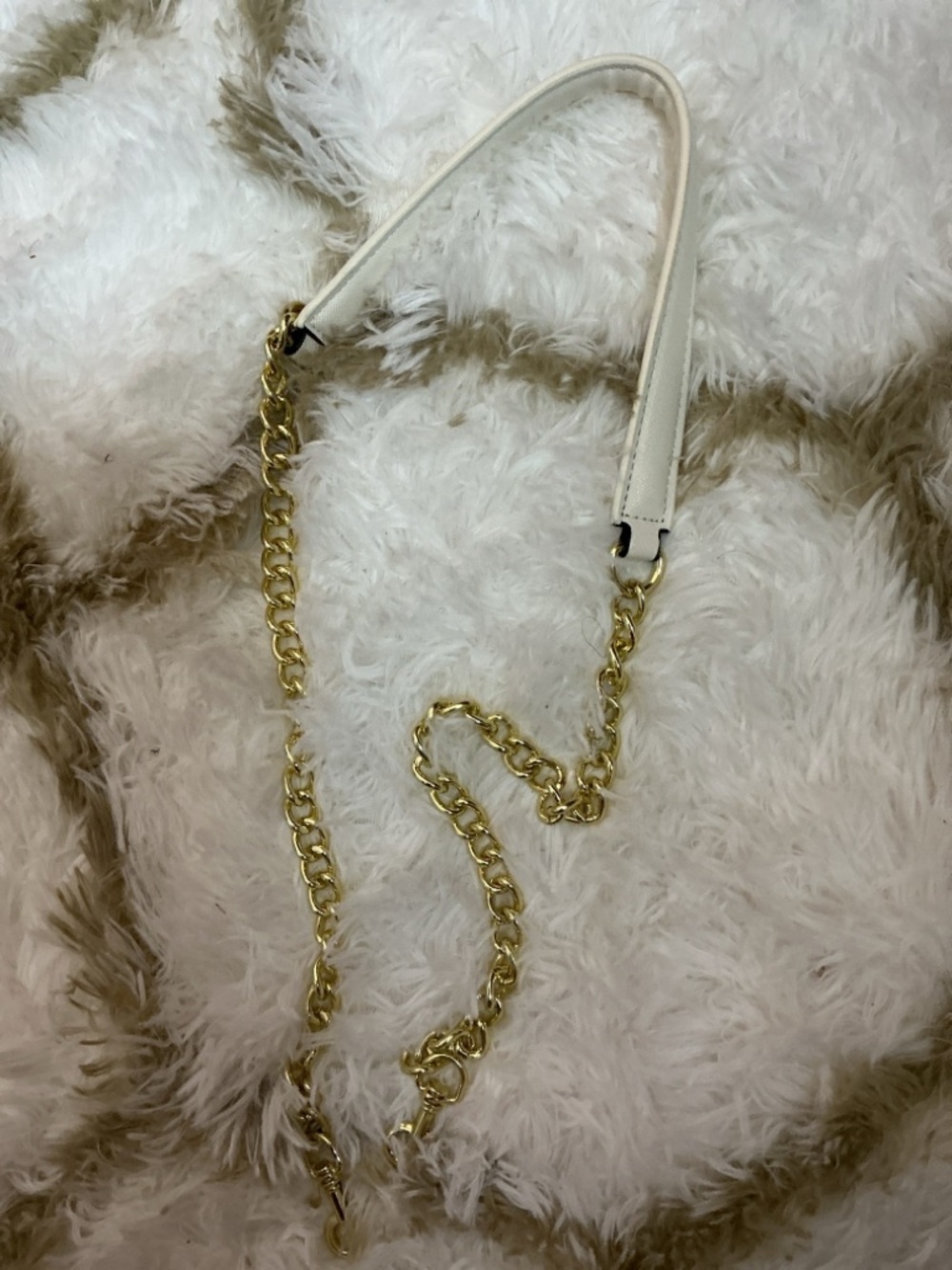 Versace Jeans Collection White Floral Logo Chain Shoulder Bag - Picture 4 of 5